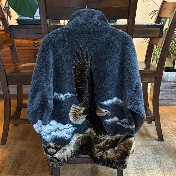 Vintage 90s Bear Ridge fleece jacket Eagle size small - Picture 2 of 6